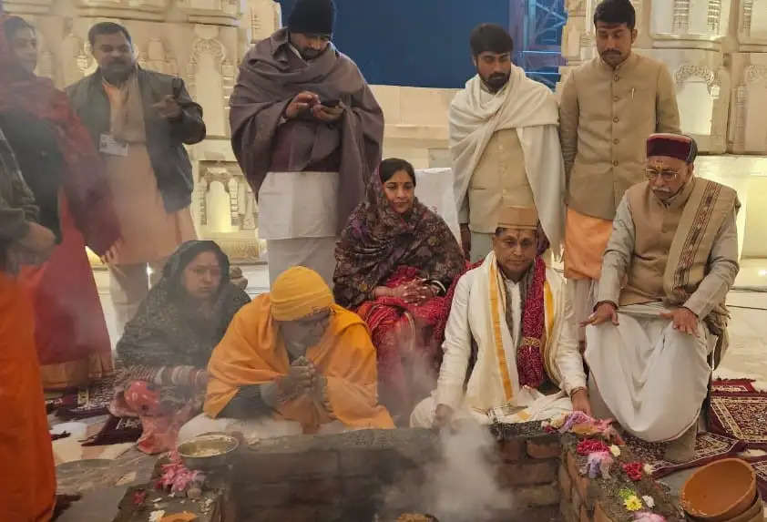 प्राण प्रतिष्ठा : रामलला विराजमान की भी शुरु हुई पूजा, मंदिर में होंगे स्थापित