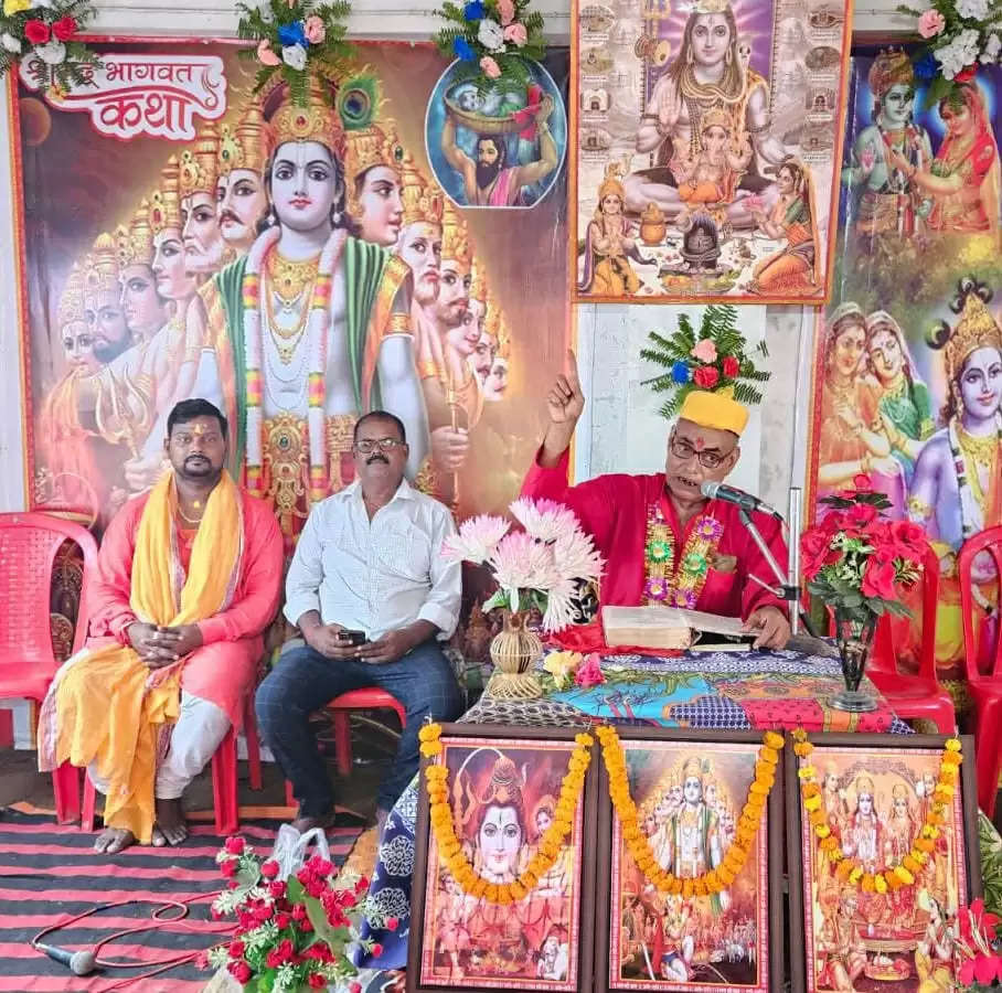 बाबा झाडिखंड मंदिर में श्रीमद्भागवत कथा का आयोजन