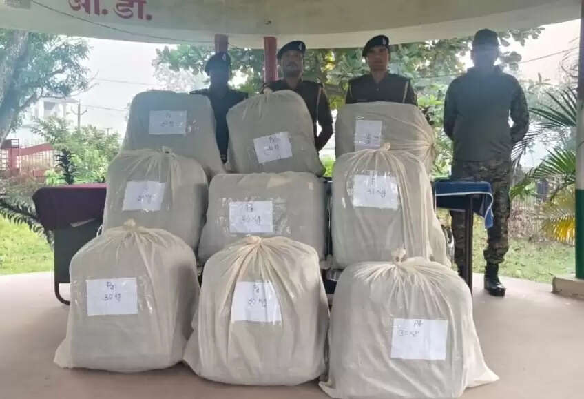 कुआड़ी पुलिस ने 270 किलो तस्करी का गांजा किया जब्त