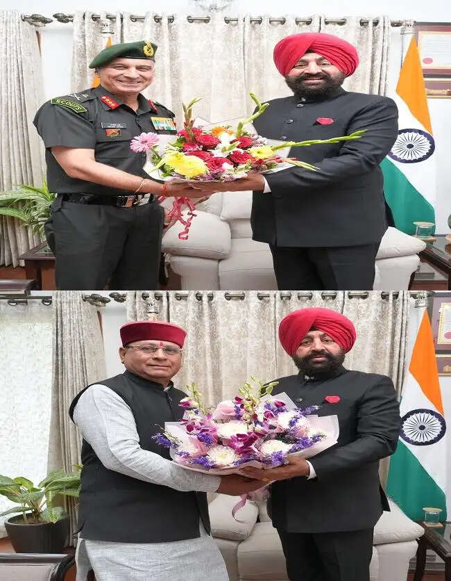 राज्यपाल से मंत्री खजान दास और उप सेना प्रमुख की शिष्टाचार भेंट
