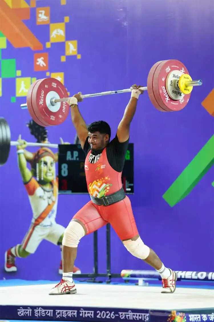 खेलो इंडिया ट्राइबल गेम्स 2026 : भारोत्तोलन के 94 किलोग्राम पुरुष वर्ग में अरुणाचल के लालू ताकू ने मारी बाजी