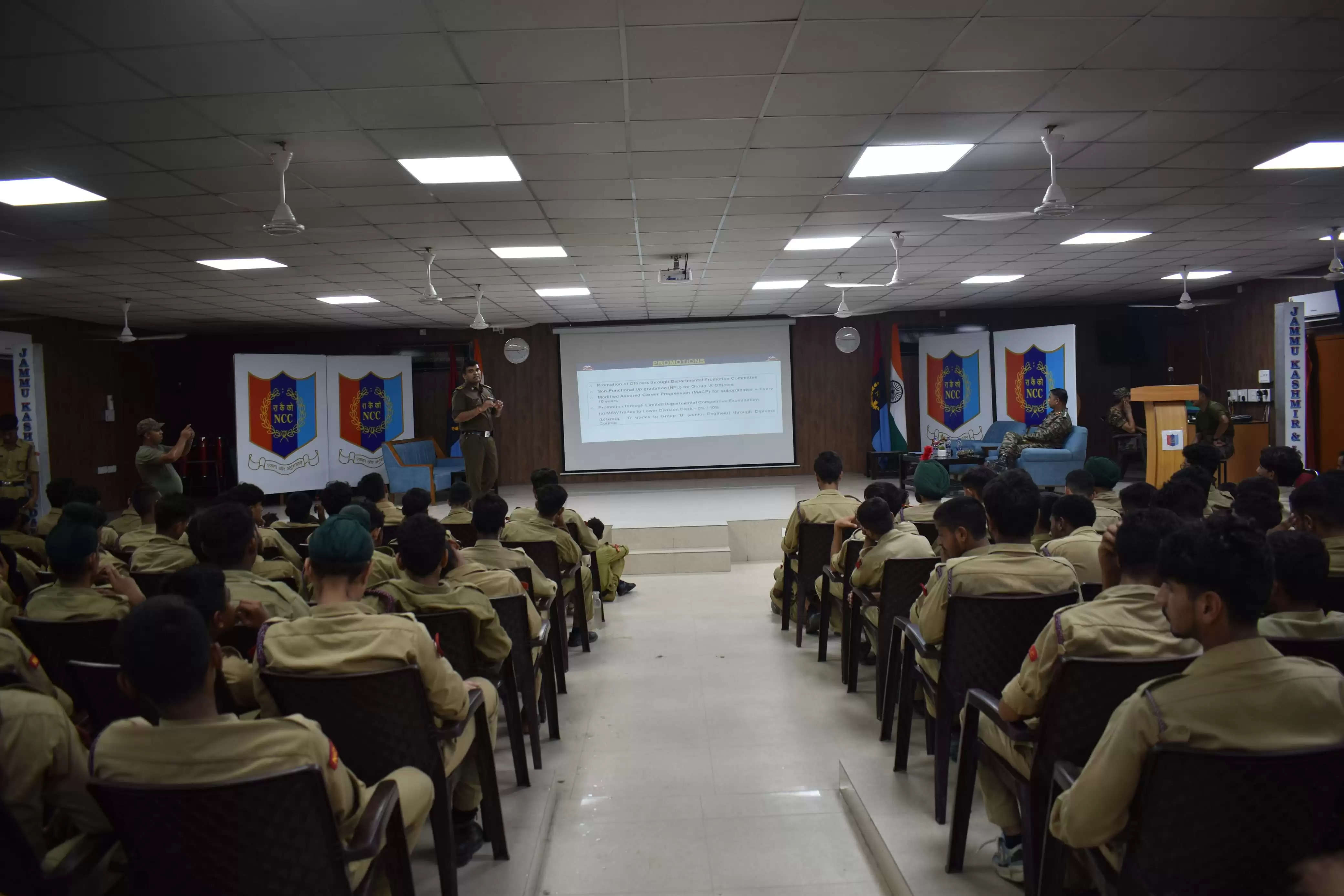 बीआरओ ने नगरोटा स्थित एनसीसी प्रशिक्षण अकादमी में भावी नेताओं को प्रेरित किया