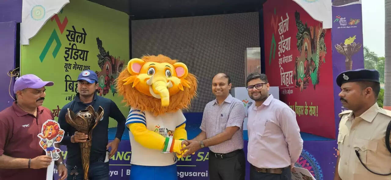 प्रचार प्रसार के लिए पहुंची खेलो इंडिया यूथ गेम्स-2025 मशाल गौरव यात्रा रथ