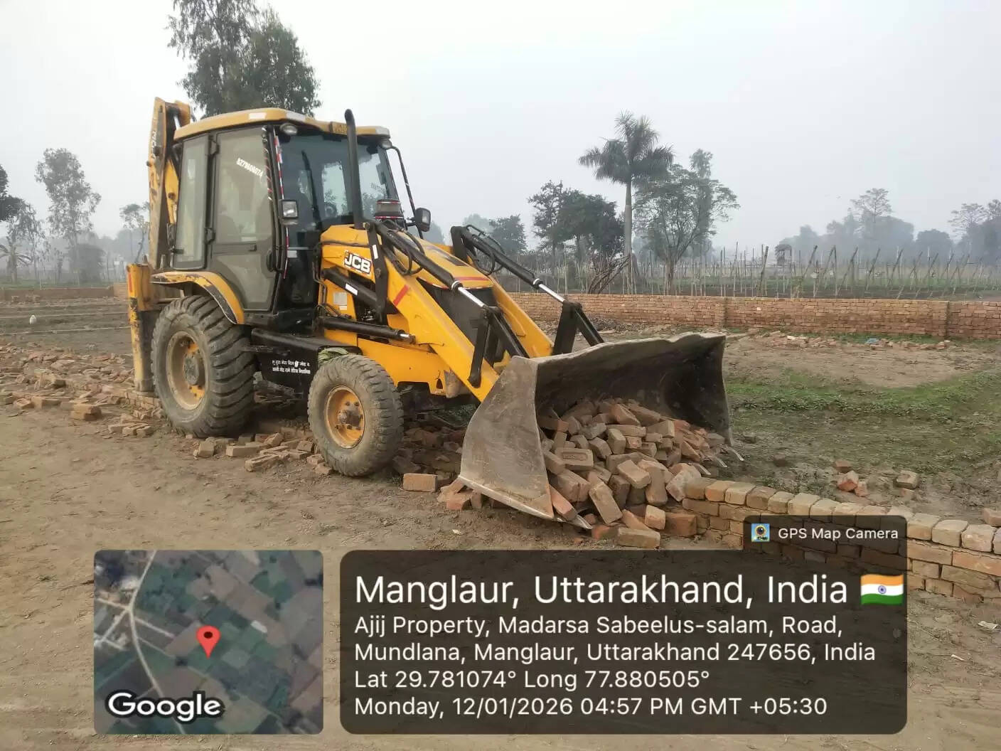 प्राधिकरण ने की अवैध कॉलोनी पर बुलडोजर कार्रवाई