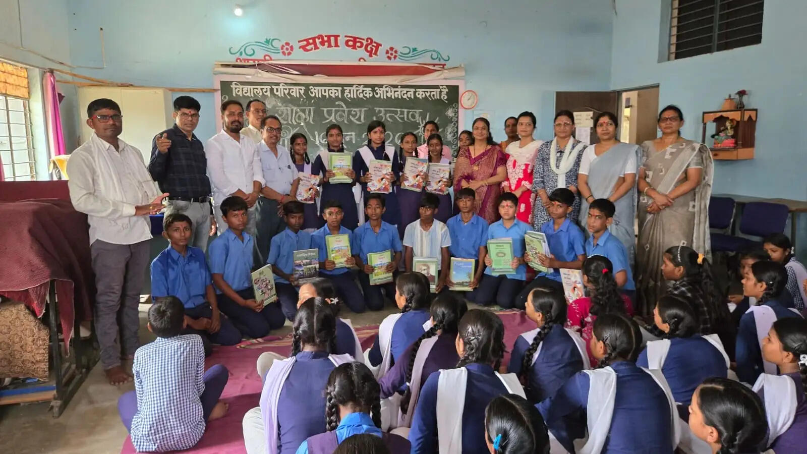 शाला प्रवेशोत्सव में नवप्रवेशी विद्यार्थियों का हुआ आत्मीय स्वागत