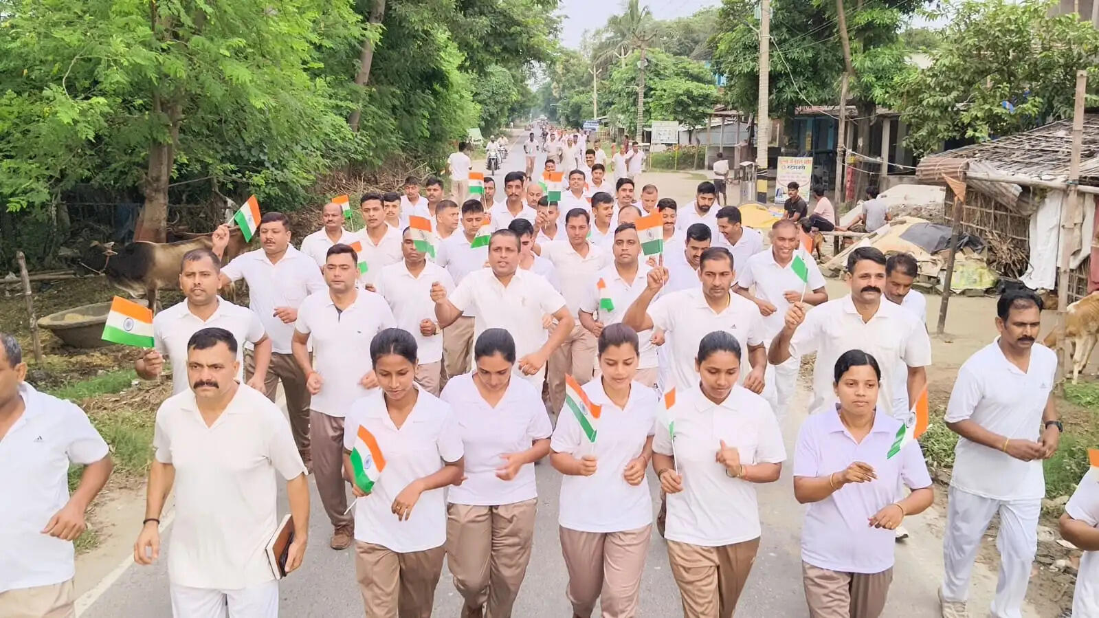 एसएसबी का हर घर तिरंगा अभियान, जवानों ने लगाई तीन किलोमीटर की दौड़