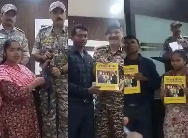 गढ़चिरौली में 30 लाख रुपये के इनामी नक्सलियों ने किया आत्मसमर्पण