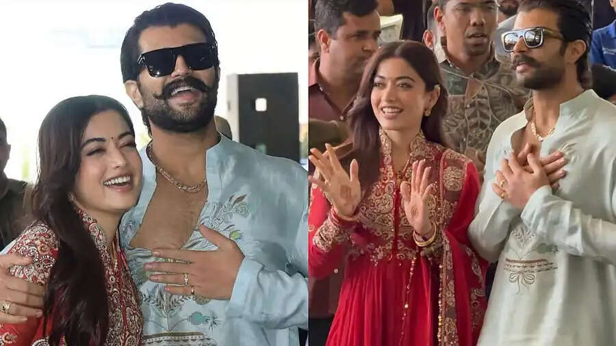 एयरपाेर्ट पर एक-दूजे का हाथ थामे दिखे रश्मिका मंदाना और विजय देवरकाेंडा