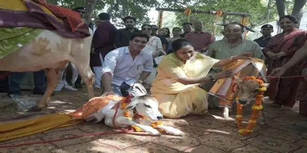 हरेवली गौशाला के भवन व 45 किलो वाट के सौर ऊर्जा संयंत्र का लोकार्पण