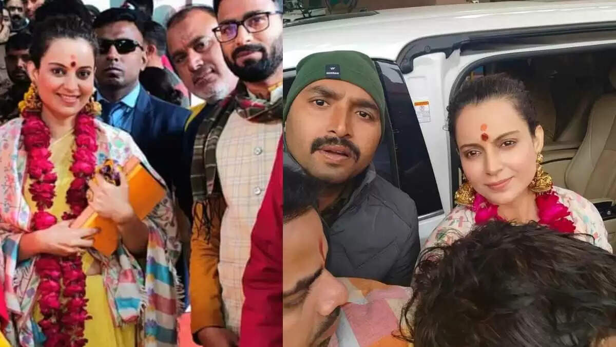 दतिया&nbsp;पहुंची&nbsp;अभिनेत्री और भाजपा सांसद कंगना रणौत, मां बगलामुखी देवी के किये&nbsp;दर्शन&nbsp;