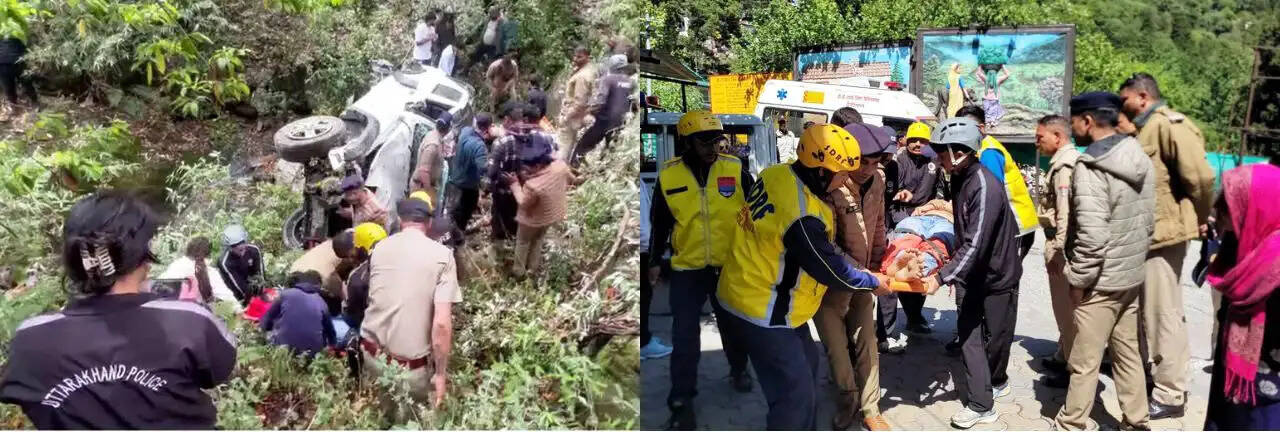 नैनीताल में सड़क दुर्घटना, खाई में गिरी कार से एक युवक की मृत्यु