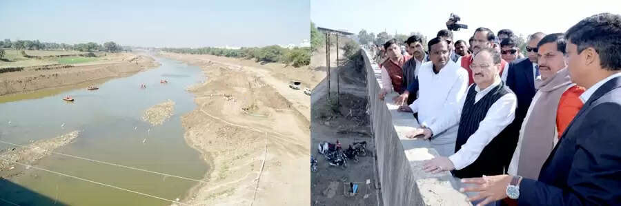 केंद्रीय मंत्री नड्डा ने मेडिसिटी मेडिकल कॉलेज और शिप्रा के निर्माणाधीन घाटों का किया निरीक्षण