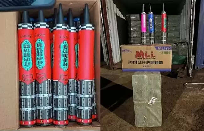 डीआरआई ने 5.01 करोड़ रुपये के चीनी पटाखे किए जब्त, चार गिरफ्तार