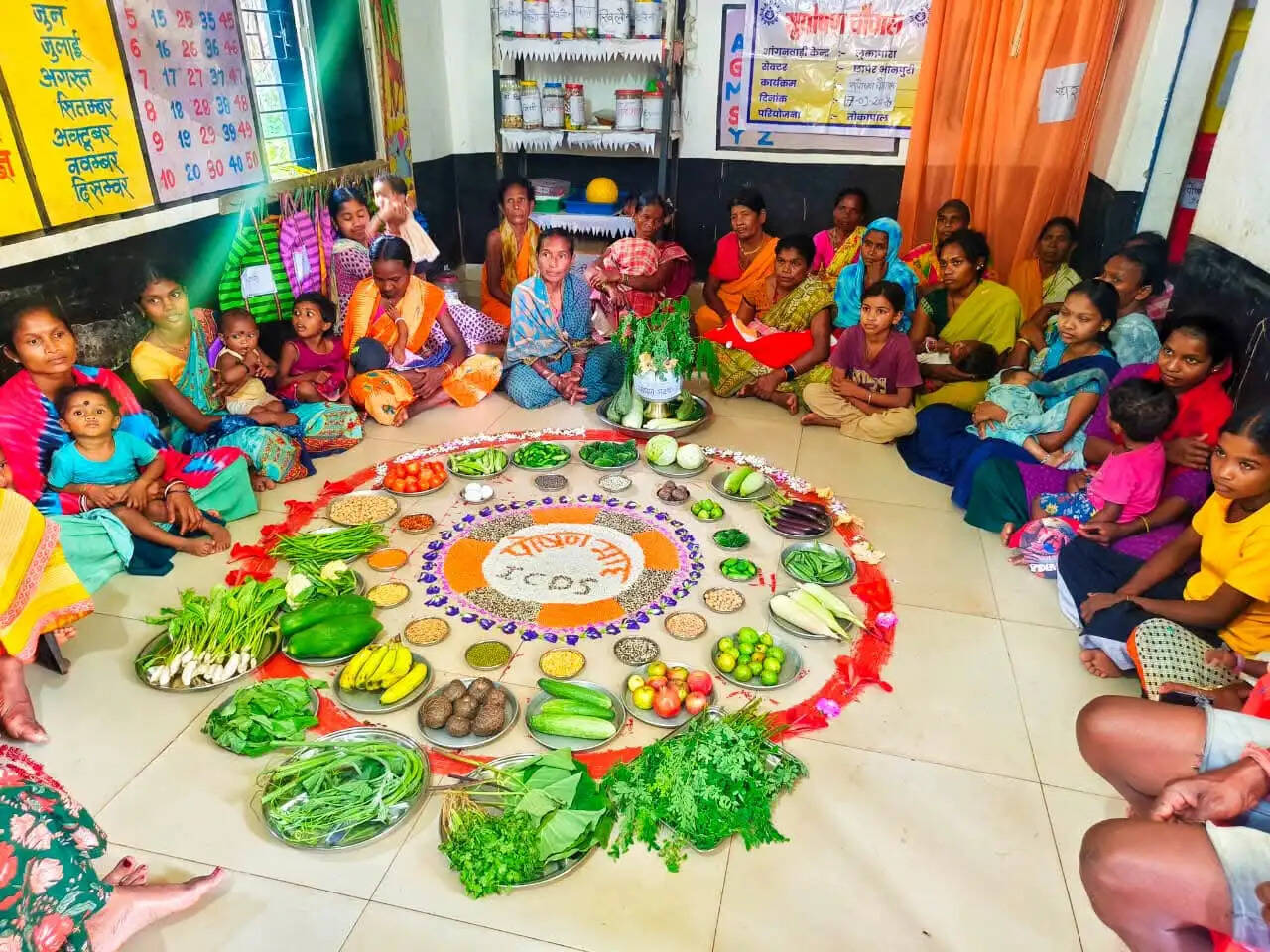 आंगनबाड़ी केंद्रों में पोषण और स्वच्छता पर जोर