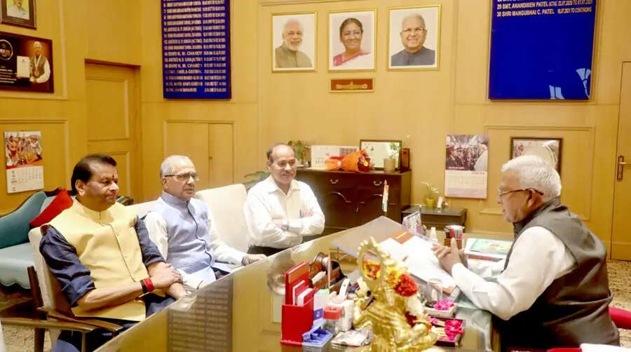 राज्यपाल पटेल से मिले राज्य वित्त आयोग के अध्यक्ष पवैया, लिया मार्गदर्शन