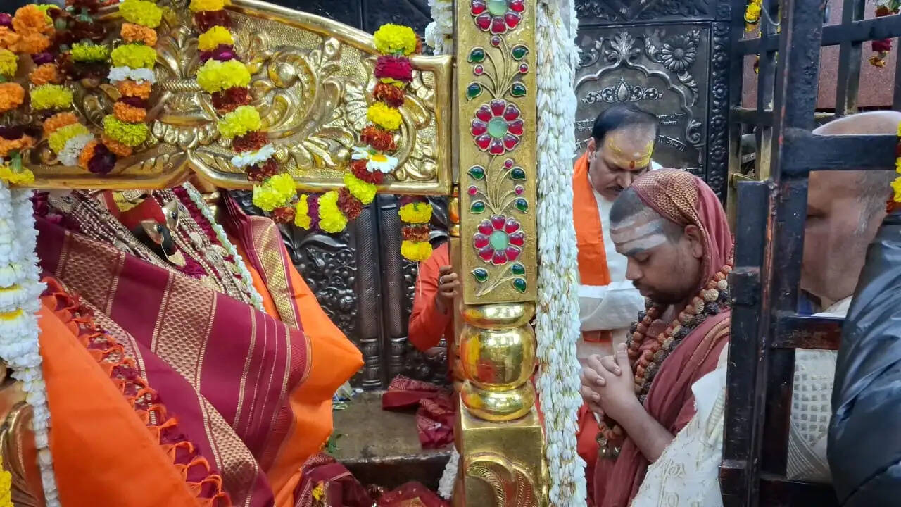 जगतगुरु शंकराचार्य श्रृंगेरी पीठ ने मां विंध्यवासिनी के दरबार में नवाया शीश