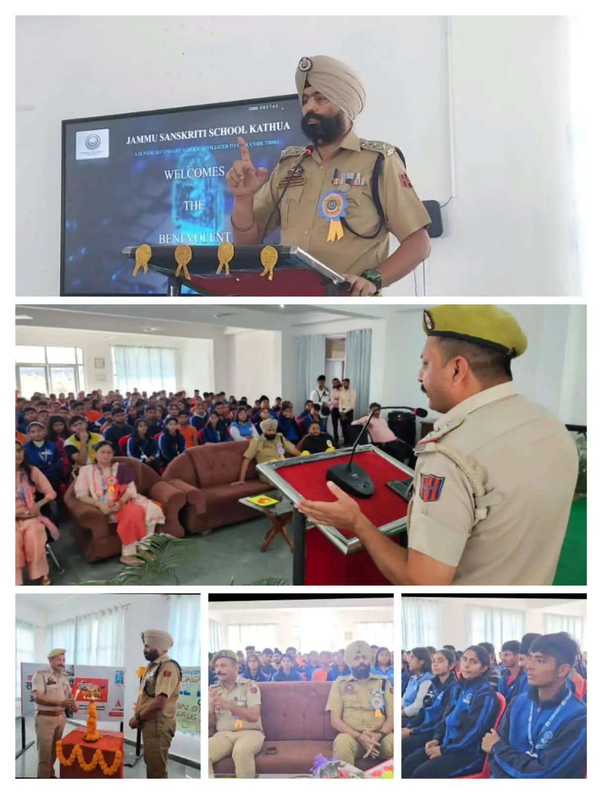 कठुआ पुलिस ने नशीली दवाओं के दुरुपयोग और साइबर अपराध जागरूकता पर संवादात्मक सत्र आयोजित किया