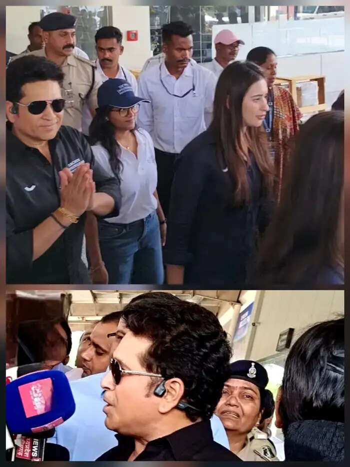 सचिन तेंदुलकर छत्तीसगढ़ के जगदलपुर पहुंचे, सड़क मार्ग से दंतेवाड़ा हुए रवाना