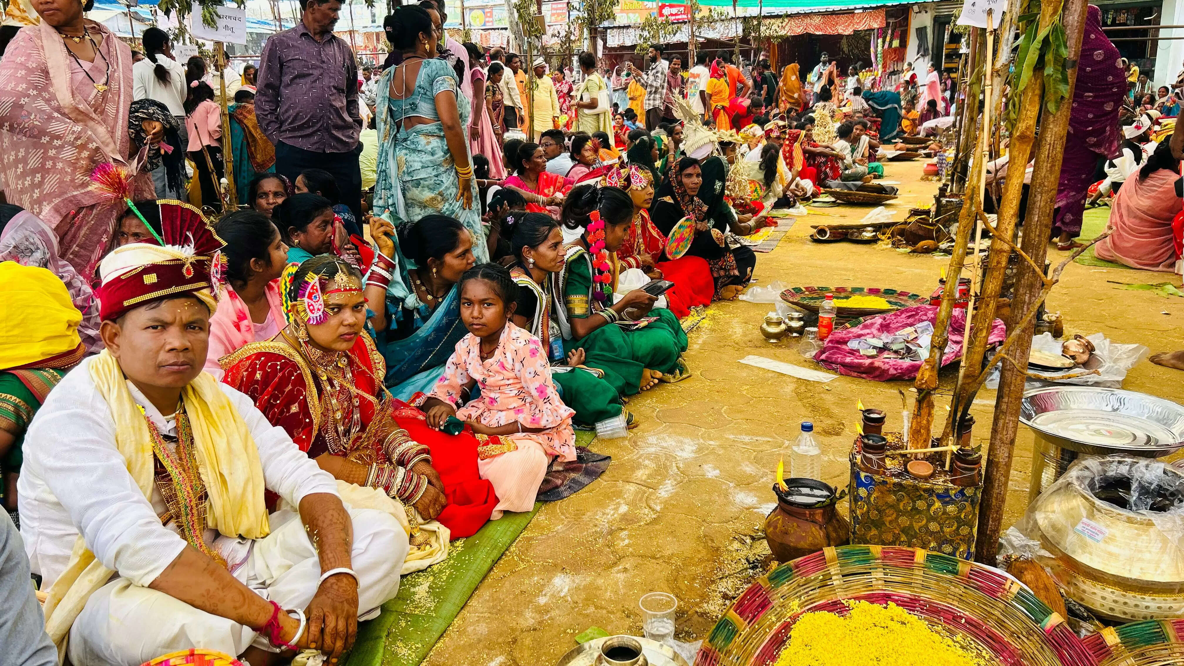 गंगरेल में भव्य सामूहिक विवाह, 63 जोड़े परिणय सूत्र में बंधे