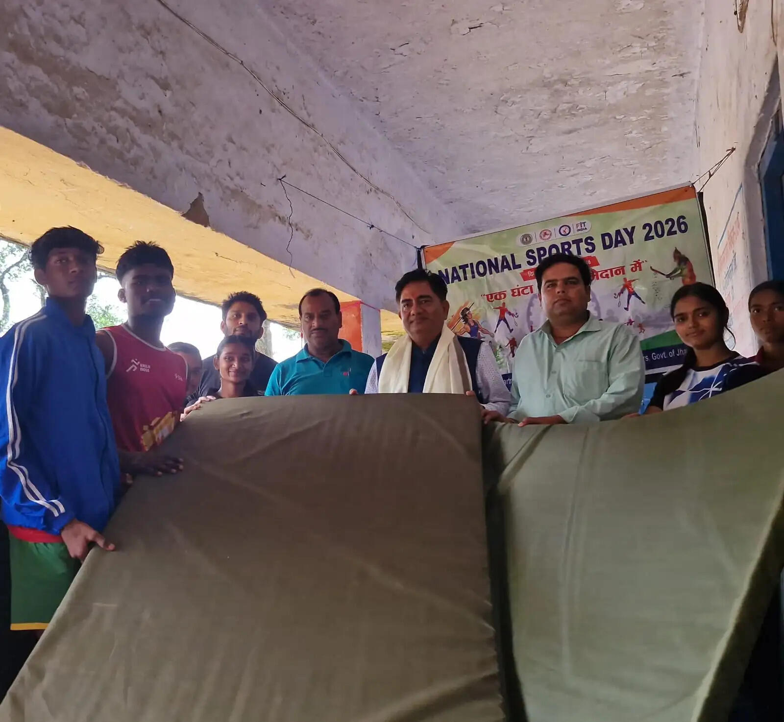 राष्ट्रीय खेल दिवस पर झारखंड के मलखंब खिलाड़ियों ने दिखाया दमखम