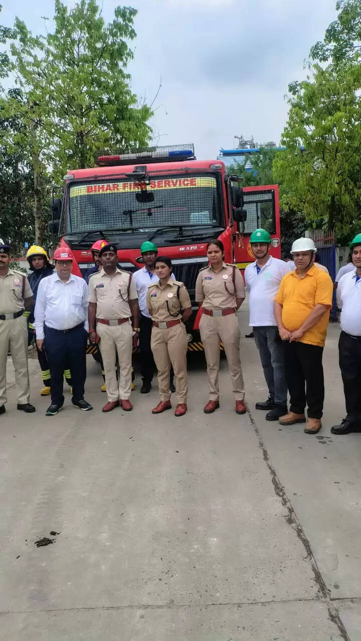 आग से बचाव को लेकर एचपीसीएल बाओफ्यूल्स इकाई में किया गया मॉक ड्रील