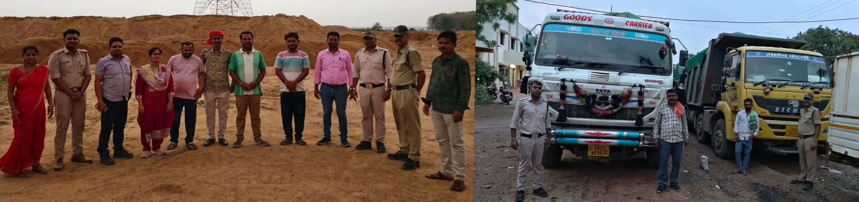 रायपुर : अवैध रेत भंडारण और परिवहन पर बड़ी कार्रवाई, 1740 घनमीटर रेत जब्त
