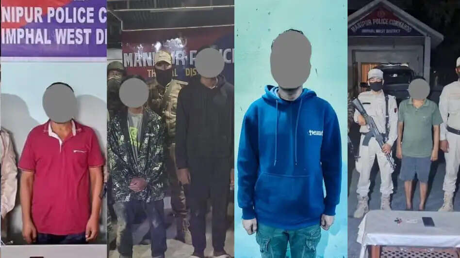मणिपुर में विभिन्न उग्रवादी संगठनों के पांच कैडर गिरफ्तार, हथियार व आईईडी बरामद, बंकर ध्वस्त
