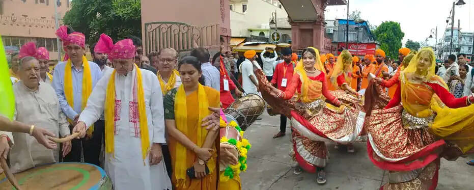 श्रीकृष्णोत्सव-2026: मथुरा में भव्य सांस्कृतिक शोभायात्रा के साथ गूंजे राधे-राधे के जयघोष, मयूर नृत्य ने मोहा मन