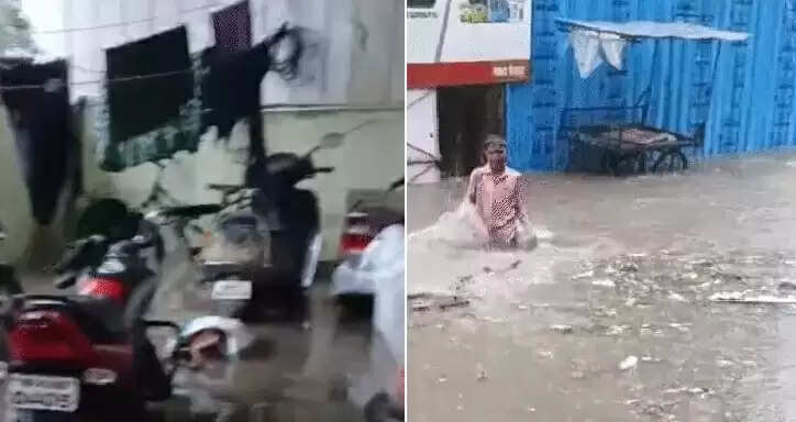 मध्‍य प्रदेश में बरस रही आसमानी आफत, इंदौर में बारिश से सड़कें डूबीं-घरों में भरा पानी, बड़वानी में गांव जलमग्‍न
