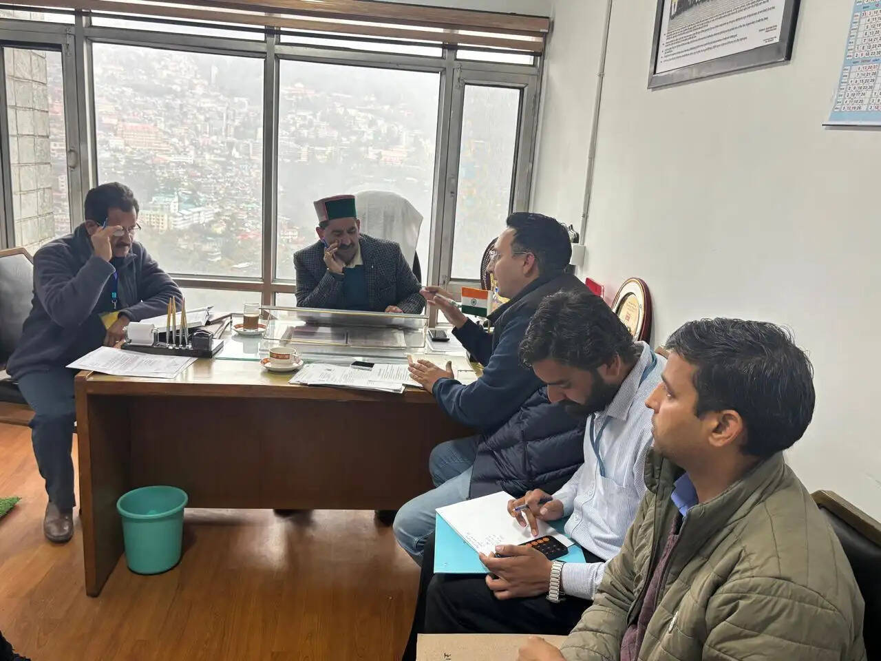 शाहपुर के तहत घटनालू से रजोल तक फोरलेन निर्माण कार्य को लेकर हुई बैठक