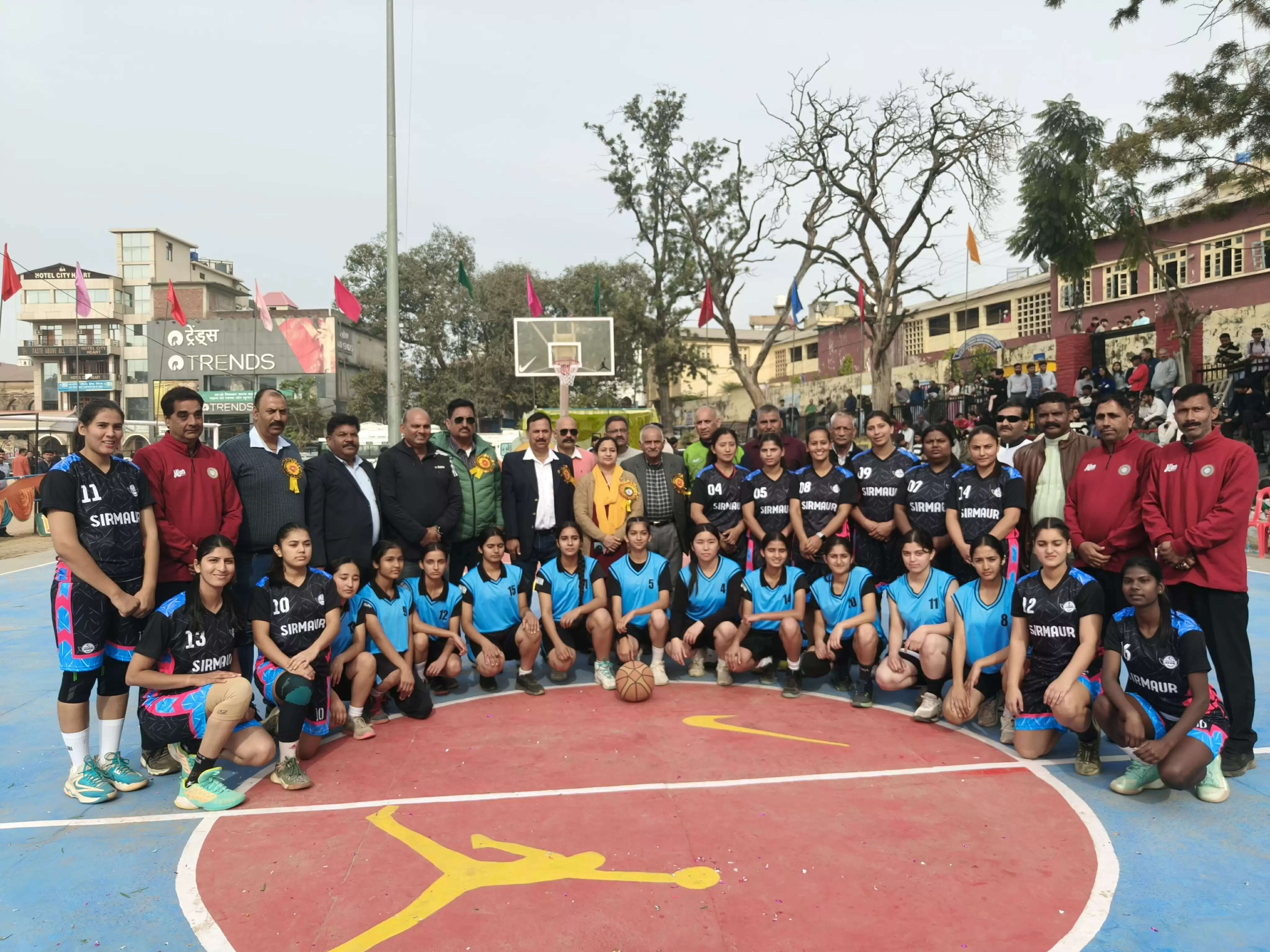 46 वीं  राज्य स्तरीय सीनियर महिला पुरुष  बास्केट  बॉल प्रतियोगिता नाहन  में हुई आरम्भ 