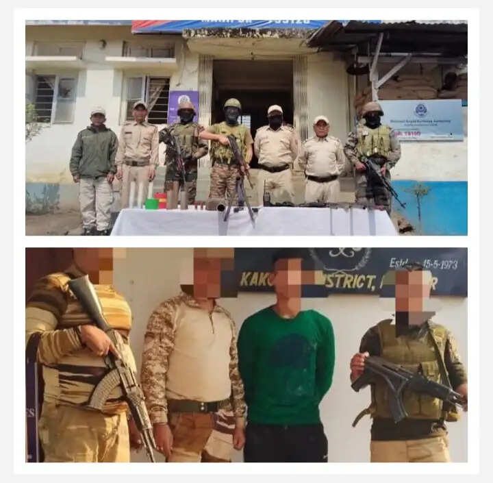 मणिपुर में पीएलए विद्रोही गिरफ्तार, भारी मात्रा में हथियार एवं विस्फोटक बरामद