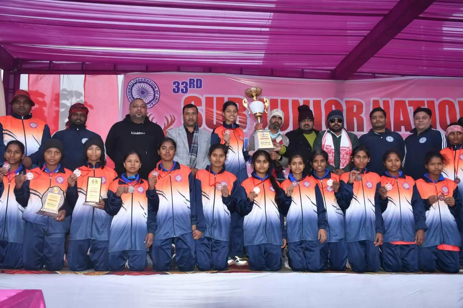 थ्रोबॉल चैंपियनशिप में झारखंड बालिका की टीम ने मारी बाजी