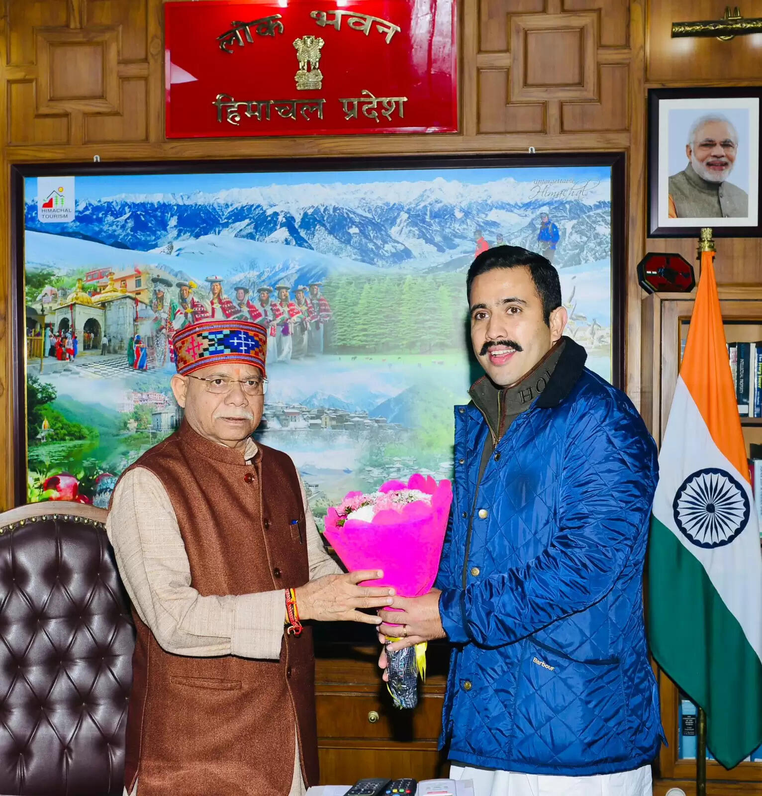 राज्यपाल से मिले मंत्री विक्रमादित्य, विकास कार्यों की दी जानकारी