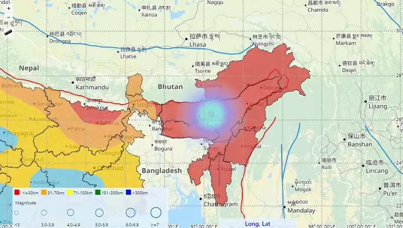 असम में 3.6 तीव्रता का भूकंप