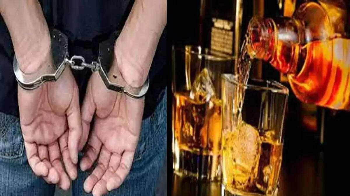 पुलिस ने 250 लीटर विदेशी शराब के साथ एक तस्कर को किया गिरफ्तार