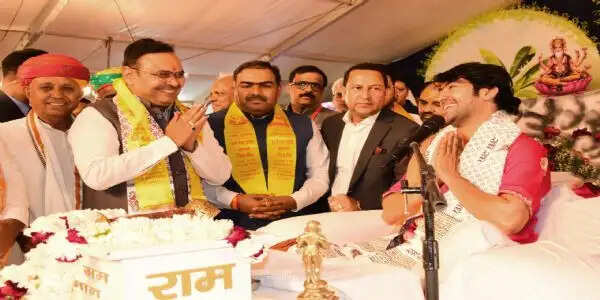 मुख्यमंत्री भजनलाल शर्मा ने पुष्कर में हनुमंत कथा का किया श्रवण