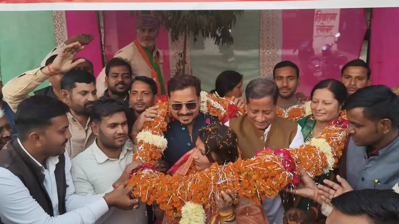 प्रथम नगर आगमन पर बीजेपी जिलाध्यक्ष उर्विजा दीक्षित का हुआ जोरदार स्वागत