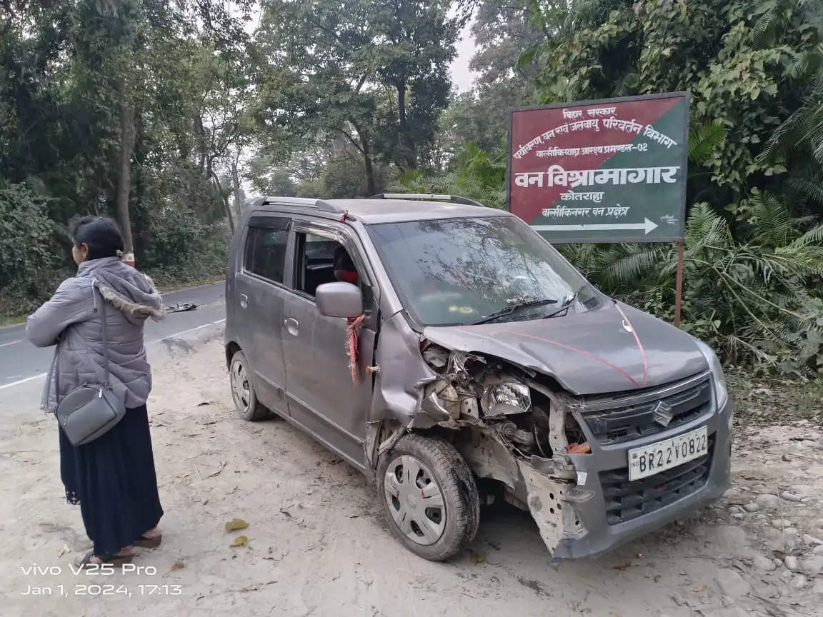 वाल्मीकिनगर में नववर्ष के दिन जीप और कार के टक्कर में एक की मौत, अन्य जगह चार घायल