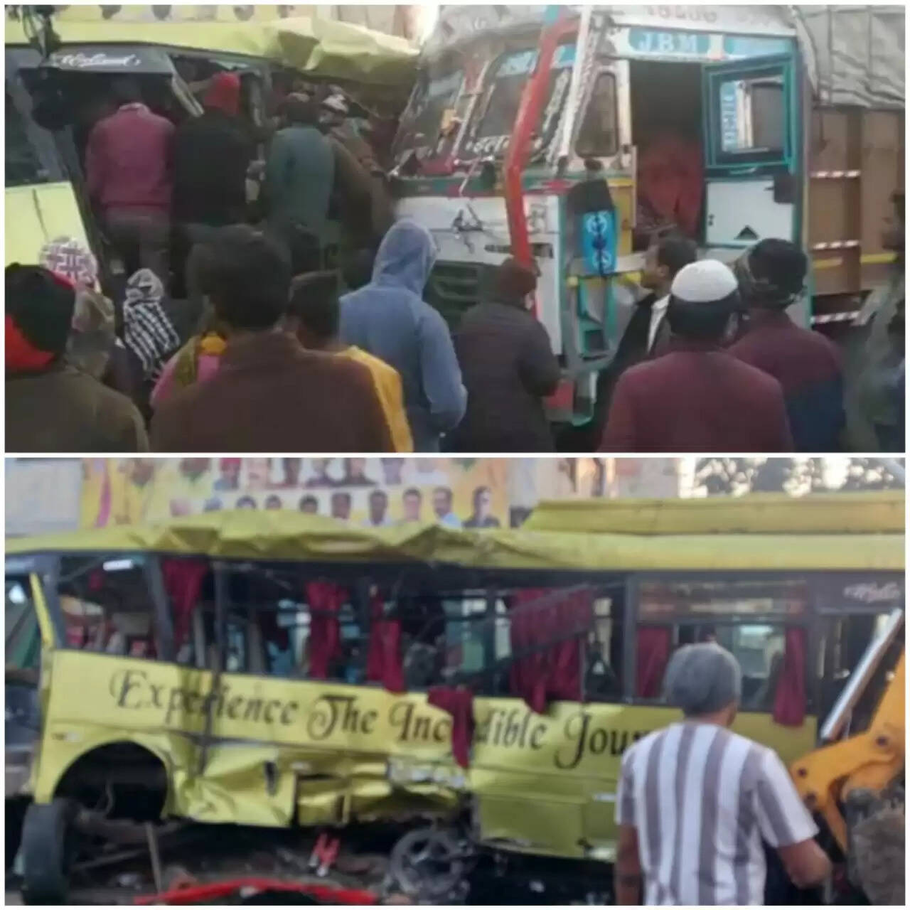 राजगढ़ः तेज रफ्तार ट्रक ने यात्री बस को मारी टक्कर, महिलाएं-बच्चे सहित 17 घायल