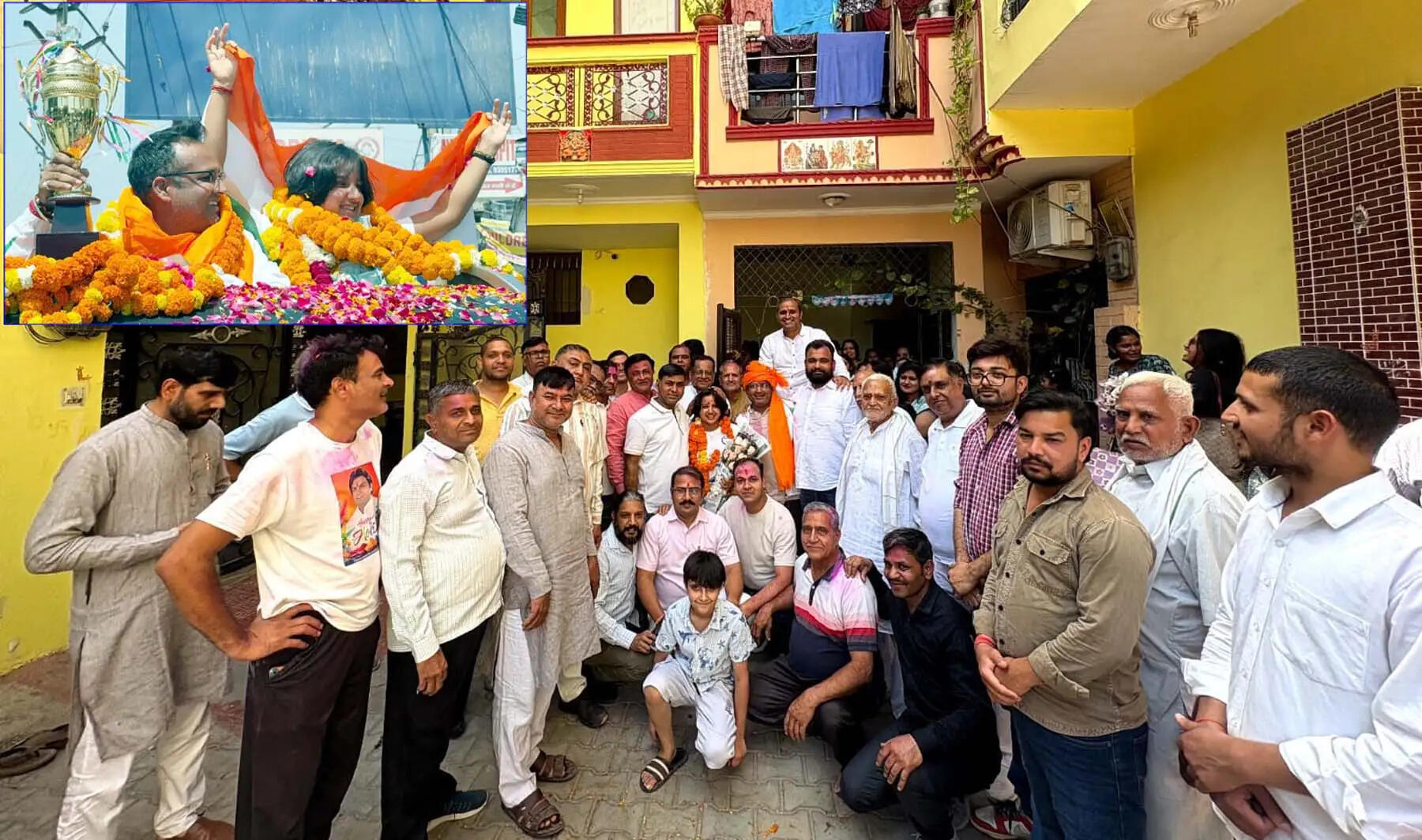 समुद्र में दुनिया जीतकर लौटी काम्या भारद्वाज का गुरुग्राम में भव्य स्वागत