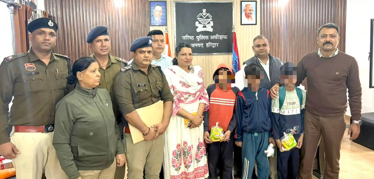 स्कूल से निकले तीन नाबालिग हरिद्वार में मिले, नगर कोतवाली पुलिस ने किया रेस्क्यू