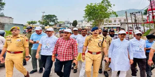 बिलावर में नशा विरोधी पदयात्रा, समाज को नशा मुक्त बनाने का संदेश