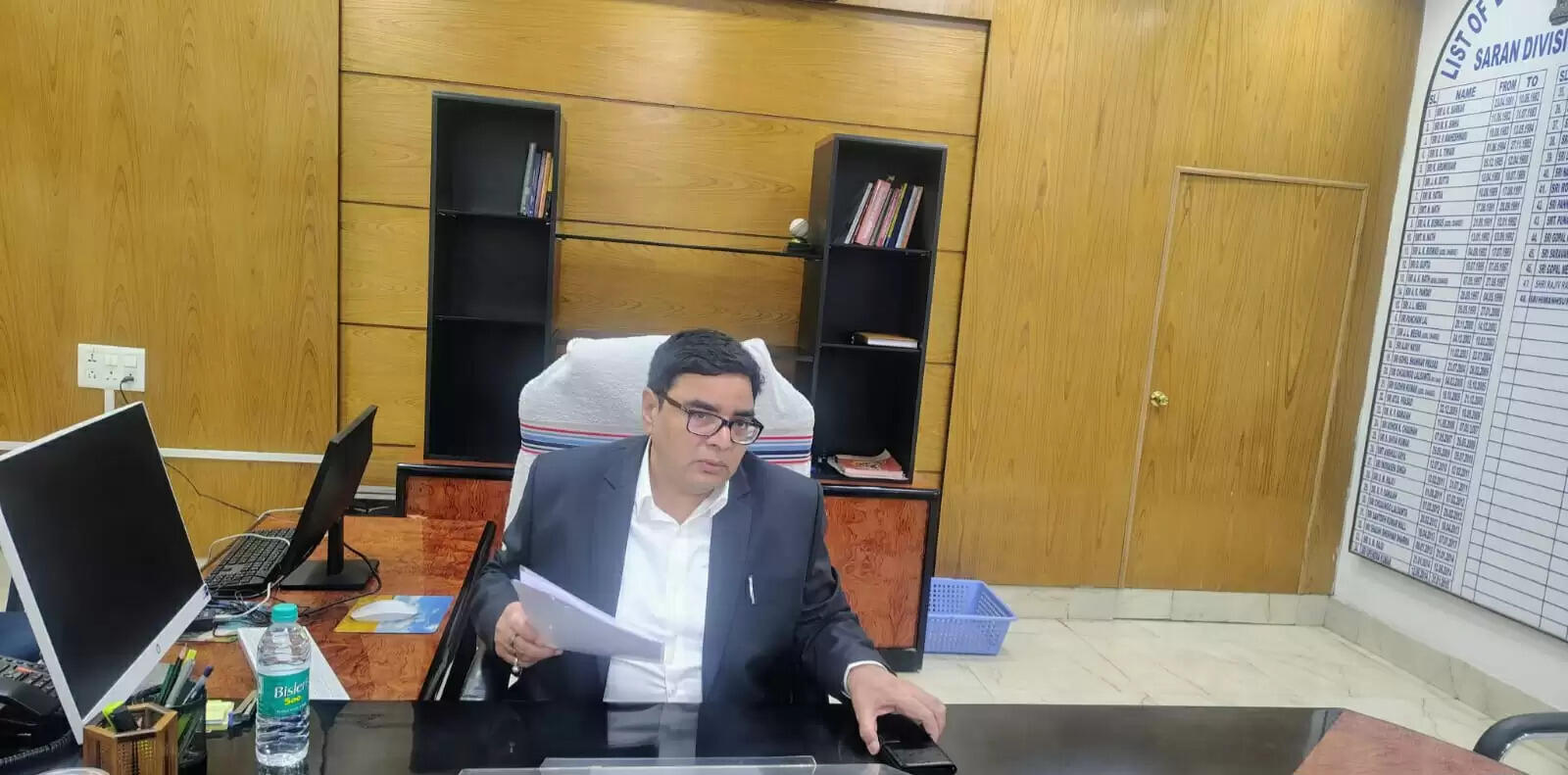 सारण के प्रमंडलीय आयुक्त हिमांशु कुमार राय ने संभाला कार्यभार