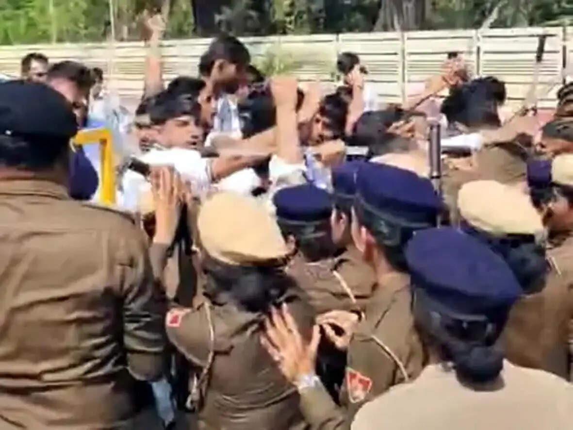 हिसार : माता अमृता देवी की प्रतिमा अनावरण की मांग पर इनसो का प्रदर्शन