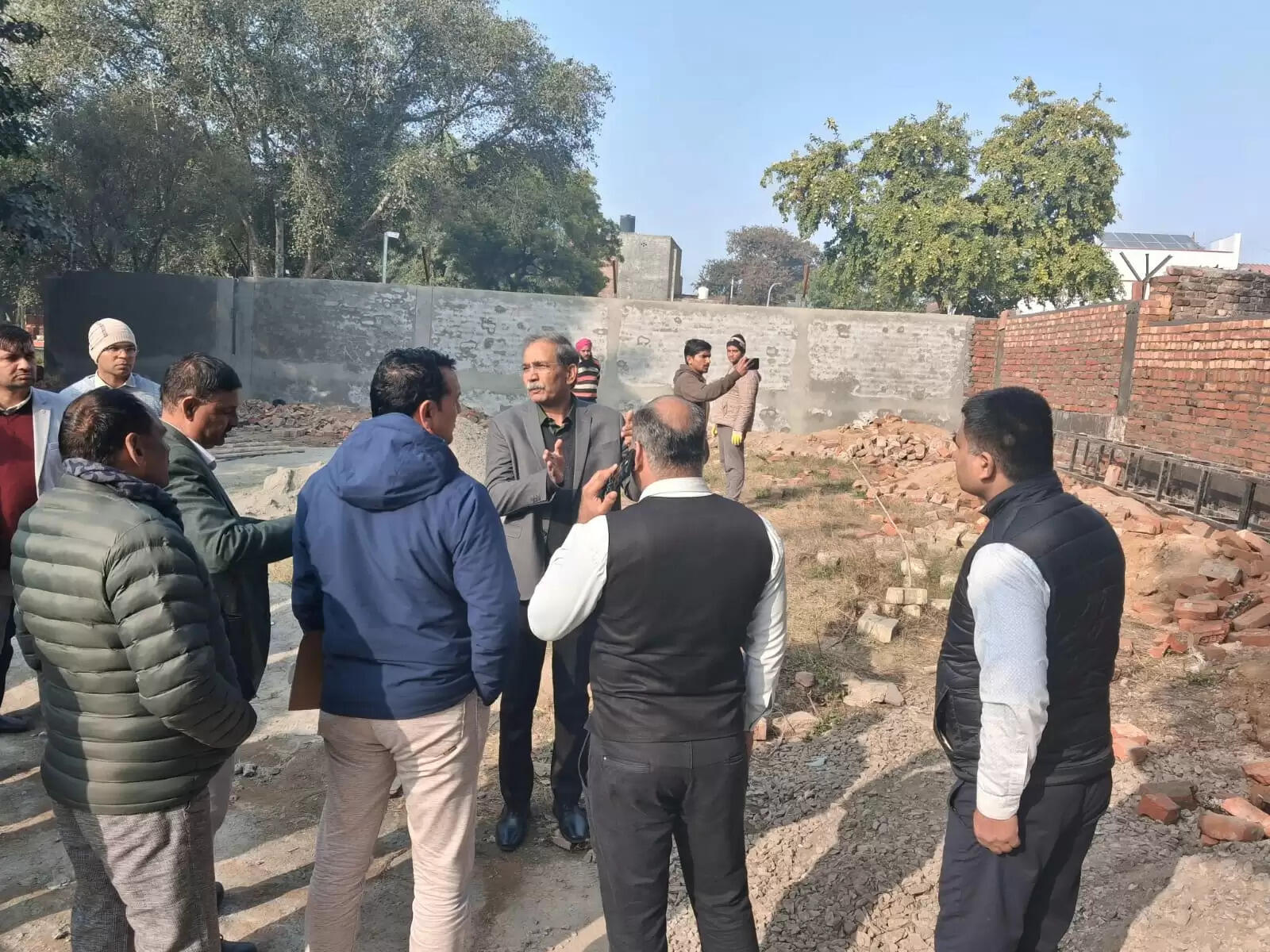 एंटी करप्शन ब्यूरो टीम ने जींद नागरिक अस्पताल में की निर्माण कार्यों की जांच