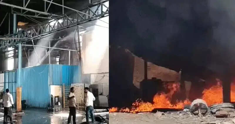 धार: पीथमपुर के स्क्रैप गोदाम में लगी भीषण आग, आसपास की कंपनियां भी चपेट में आईं, 7 दमकलें मौके पर