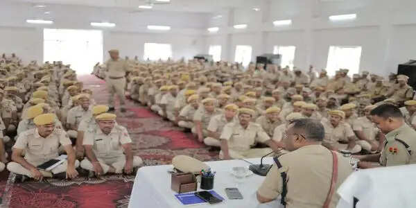 एडीजी सुहास ने किया चित्तौड़गढ़ जिले का वार्षिक निरीक्षण, अपराध नियंत्रण के दिए निर्देश, डेमो देखा
