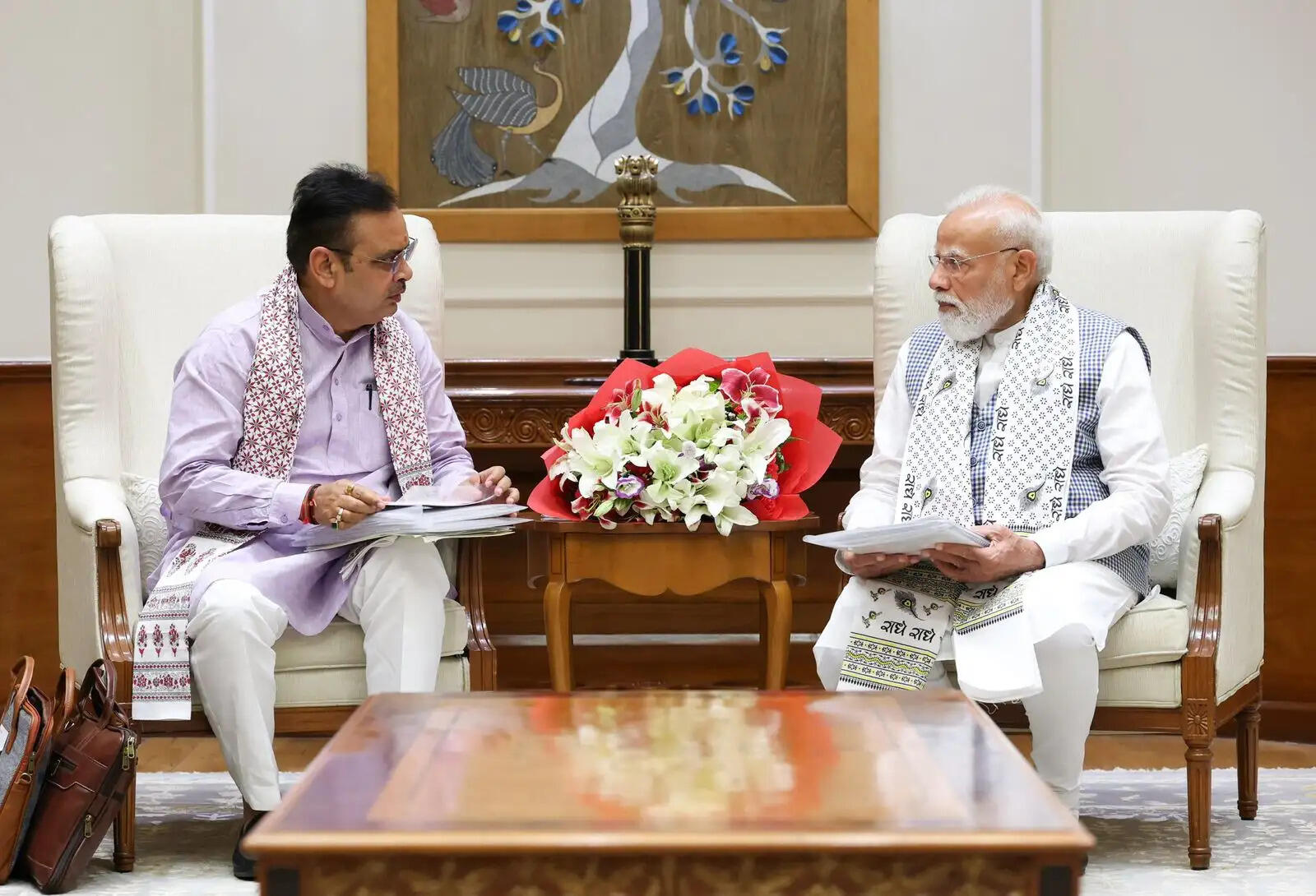 मुख्यमंत्री भजनलाल शर्मा ने प्रधानमंत्री मोदी से की शिष्टाचार भेंट