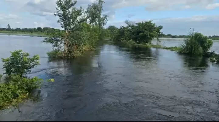 ईसन नदी में आए उफान से सिकंदराराऊ इलाका गांवों में घुसा पानी, पलायन को ग्रामीण मजबूर